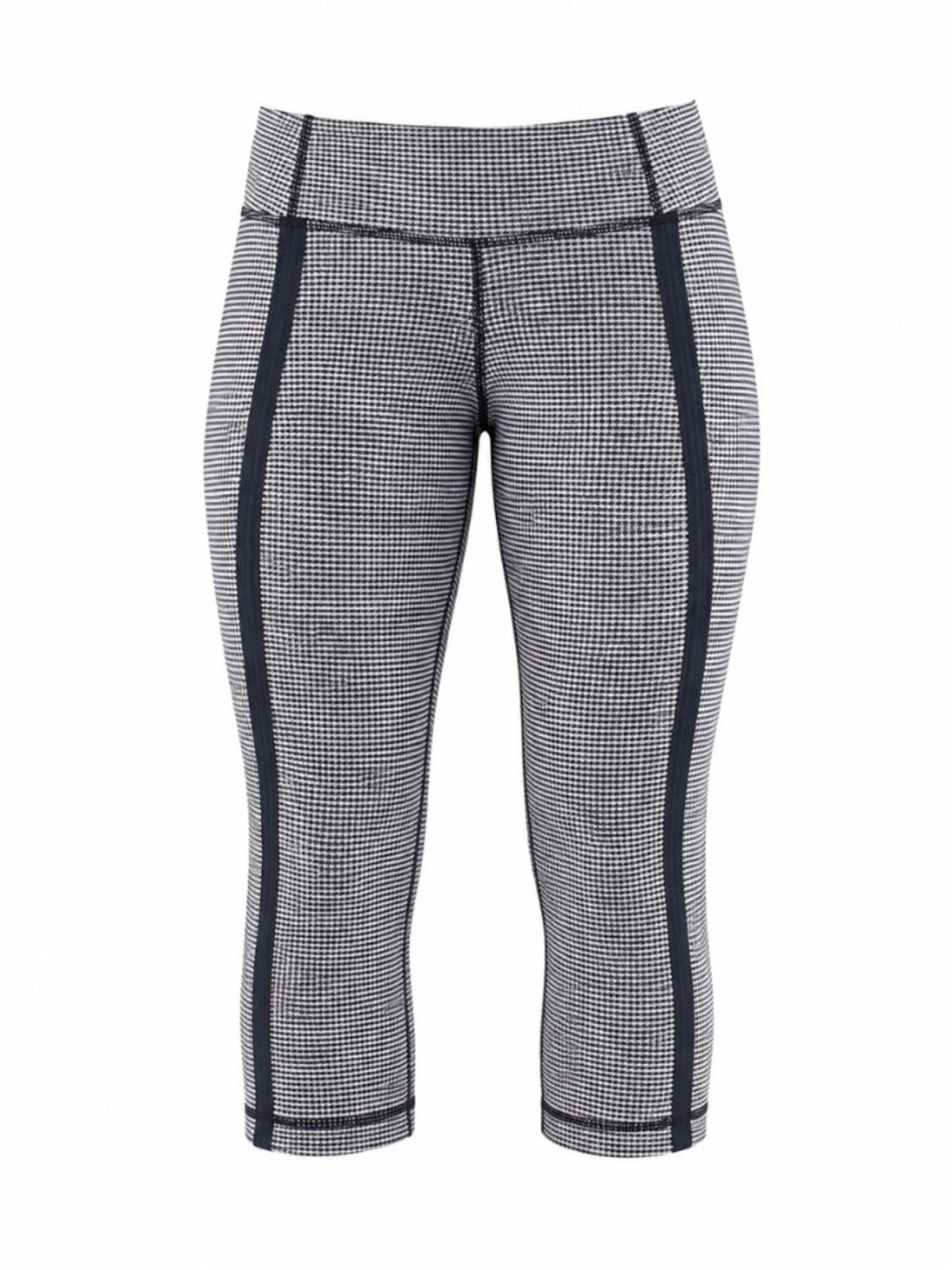 🍋 2/50 Lululemon Coast To Class Crops Blue White Check Size 6